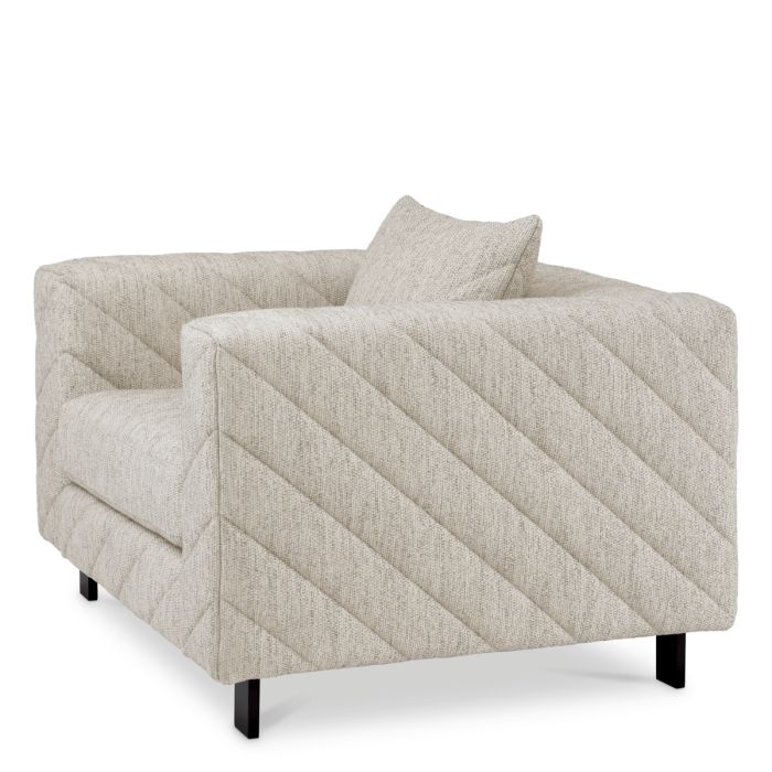 Fauteuil en tissu gris clair | Eichholtz Avellino