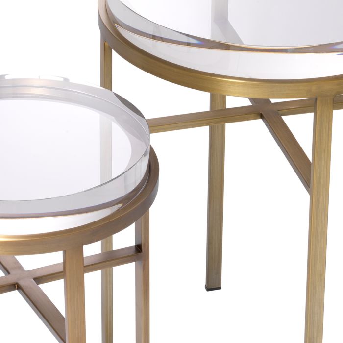 Table d'appoint en laiton brossé (lot de 2) | Eichholtz Hoxton