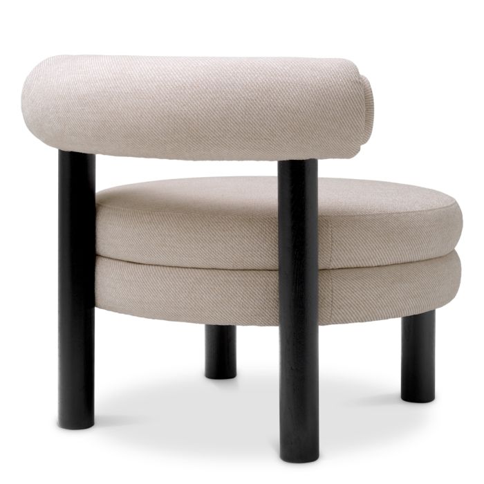 Fauteuil en tissu sable | Eichholtz Zoey