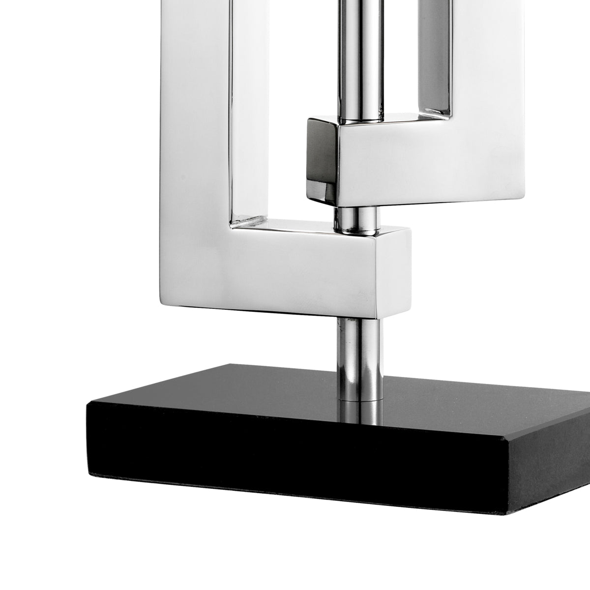 Lampe de table en acier inoxydable poli avec abat-jour | Eichholtz Leroux - vue d'ambiance | REMO-HOME