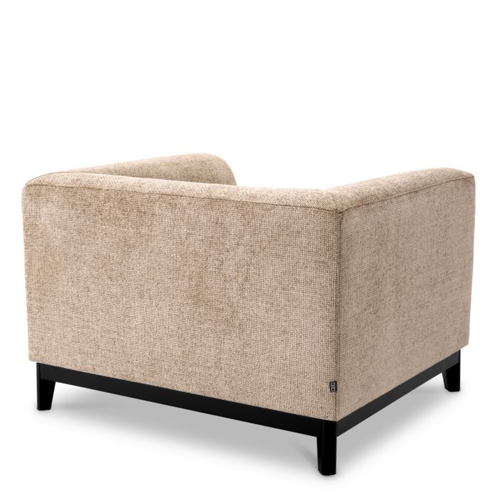 Fauteuil en tissu sable | Eichholtz Corso