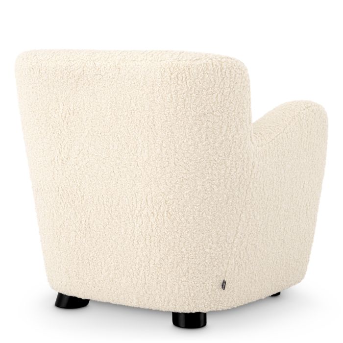 Fauteuil en tissu sherpa blanc | Eichholtz Bixby