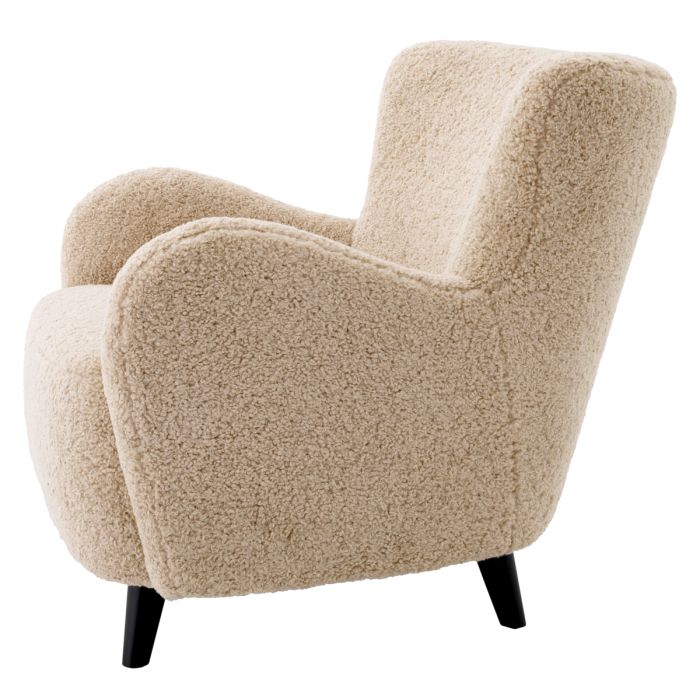 Fauteuil molletonné sable | Eichholtz Svante S