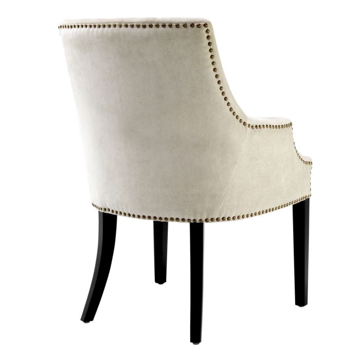 Chaise de salle à manger en tissu sable | Eichholtz Legacy