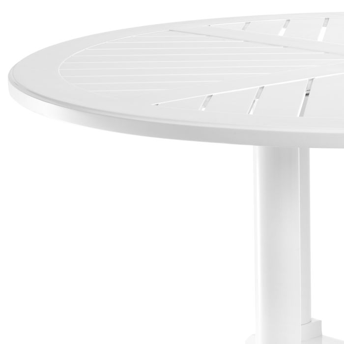 Table ronde extérieure en métal blanc | Eichholtz Bell Rive L