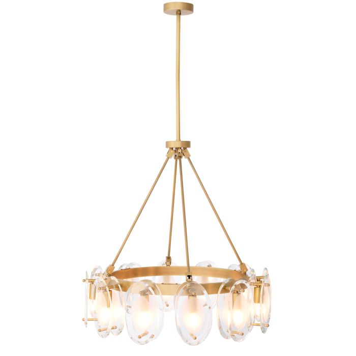 Lustre doré en verre satiné | Eichholtz Sublime