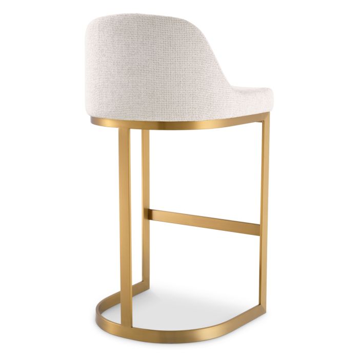 Chaise de bar en tissu blanc cassé | Eichholtz Condos