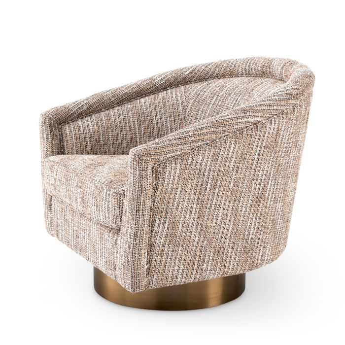Fauteuil pivotant en tissu beige | Eichholtz Catene