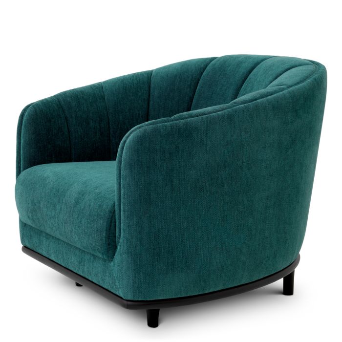 Fauteuil en tissu vert d'eau | Eichholtz Agostino