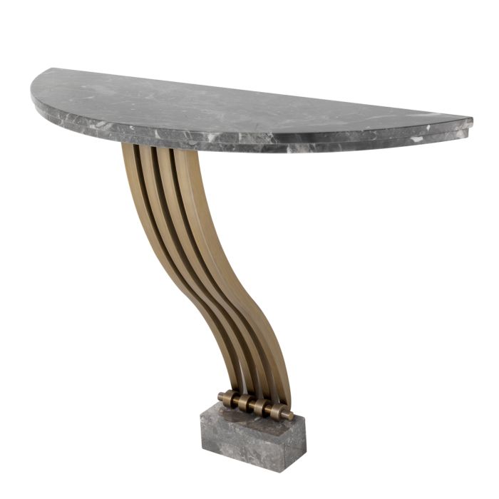 Console dorée en marbre gris | Eichholtz Renaissance