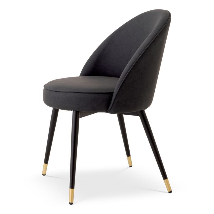 Chaise de salle à manger en similcuir gris (lot de 2) | Eichholtz Cooper