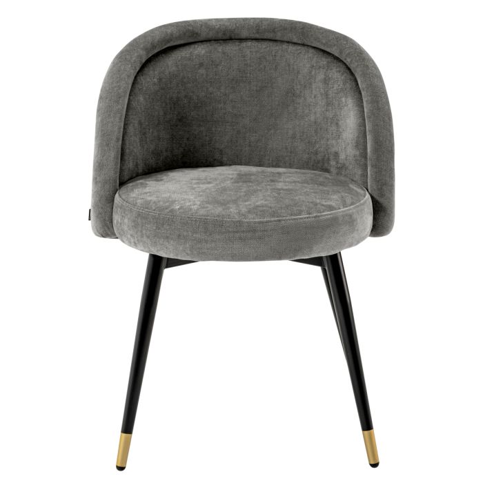 Chaise de salle à manger en tissu gris (lot de 2) | Eichholtz Chloé