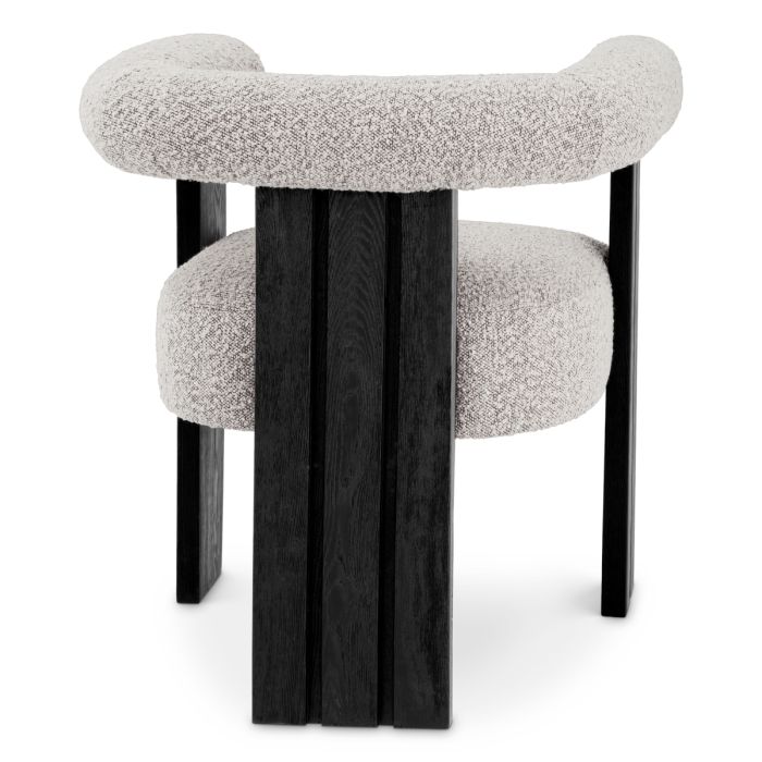 Chaise de salle à manger bouclé gris | Eichholtz Percy