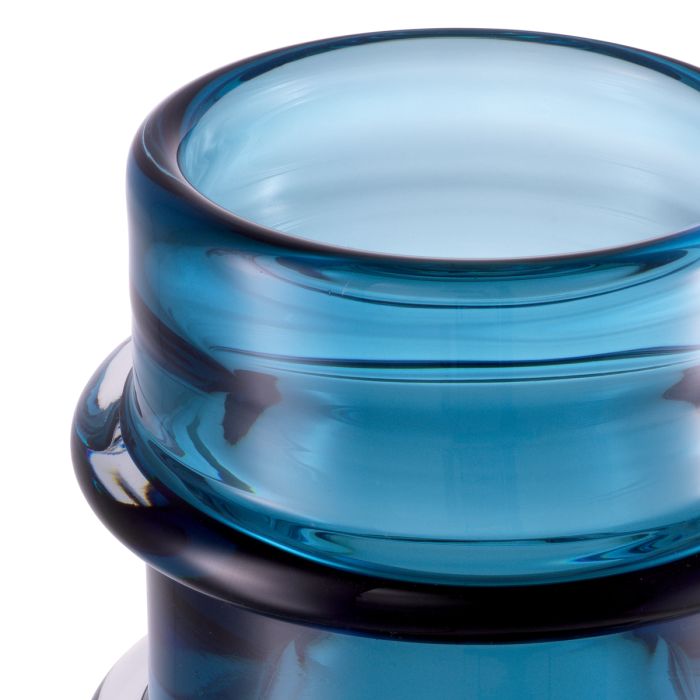 Vase en verre soufflé bleu | Eichholtz Bloom