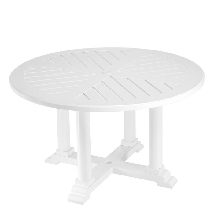 Table ronde extérieure en métal blanc | Eichholtz Bell Rive S