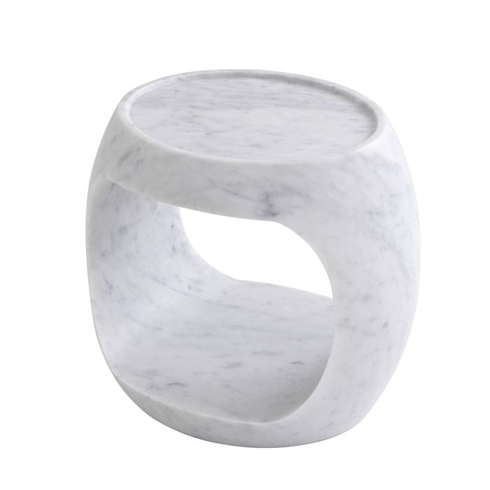 Table d'appoint en marbre blanc | Eichholtz Clipper Low