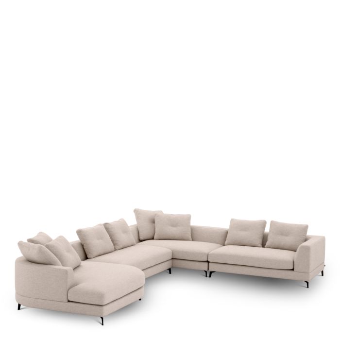 Canapé 6 places en tissu sable | Eichholtz Moderno L