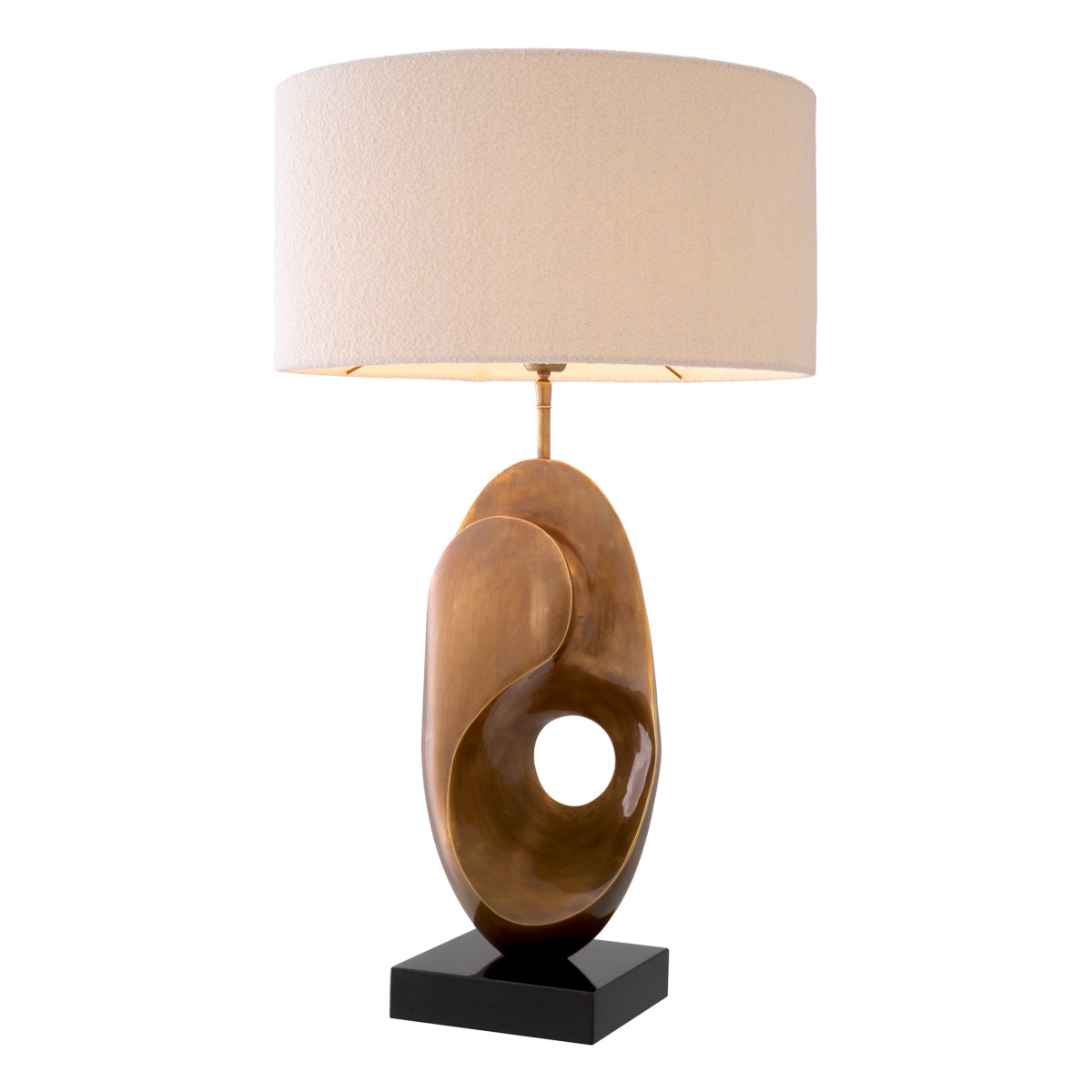 Lampe de table en laiton antique avec abat-jour | Eichholtz D'Ancona - vue d'ambiance | REMO-HOME