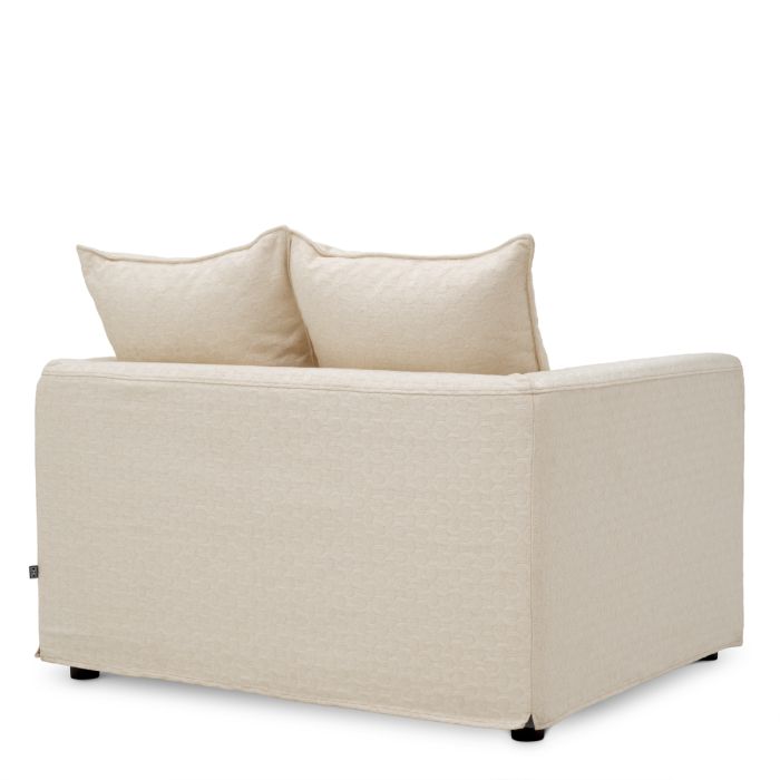 Fauteuil en tissu blanc cassé | Eichholtz Montgomery