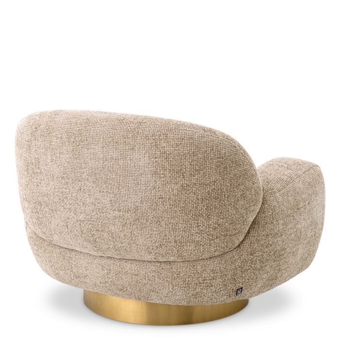 Fauteuil en tissu sable | Eichholtz Udine