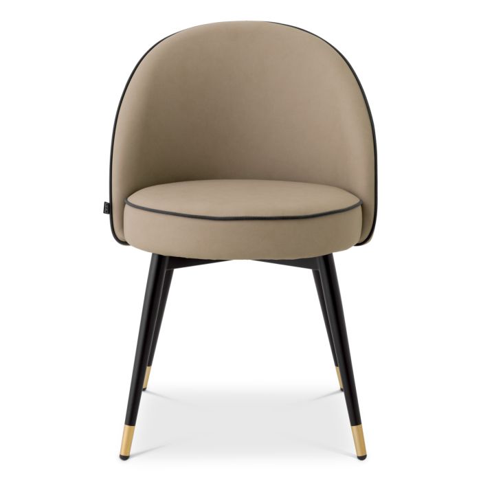 Chaise de salle à manger en similcuir beige (lot de 2) | Eichholtz Cooper