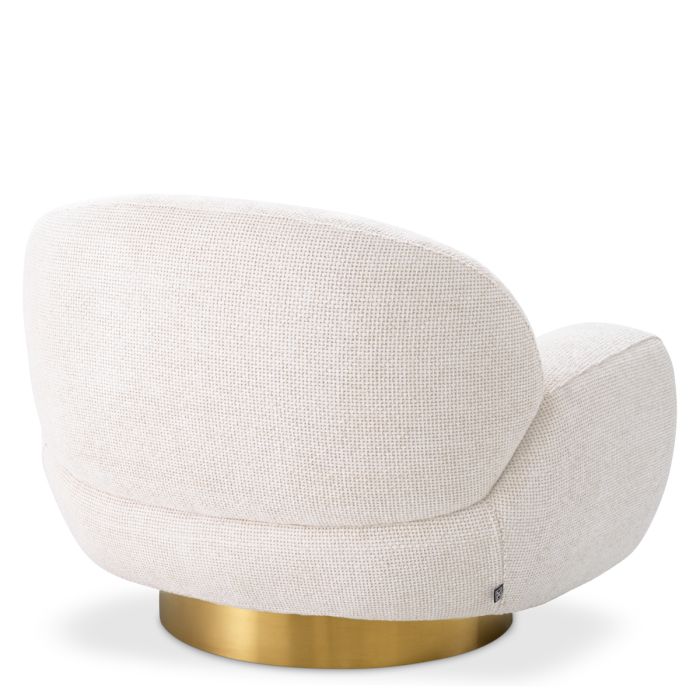 Fauteuil en tissu blanc cassé | Eichholtz Udine