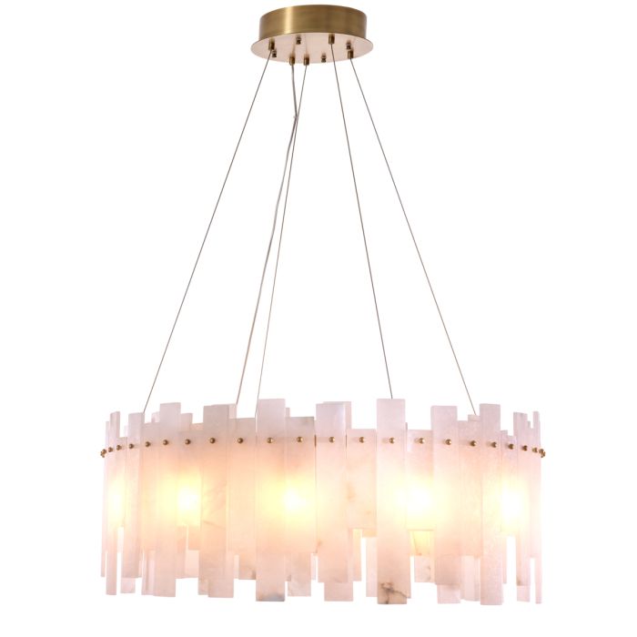 Lustre doré en albâtre | Eichholtz Pizzorni