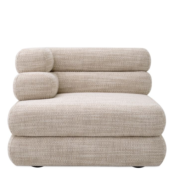 Module d'angle gauche modulable en tissu sable | Eichholtz Malaga