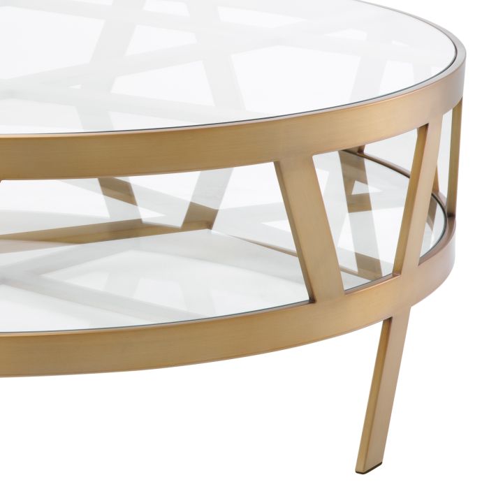 Table basse ronde en laiton brossé | Eichholtz Bilinghurst