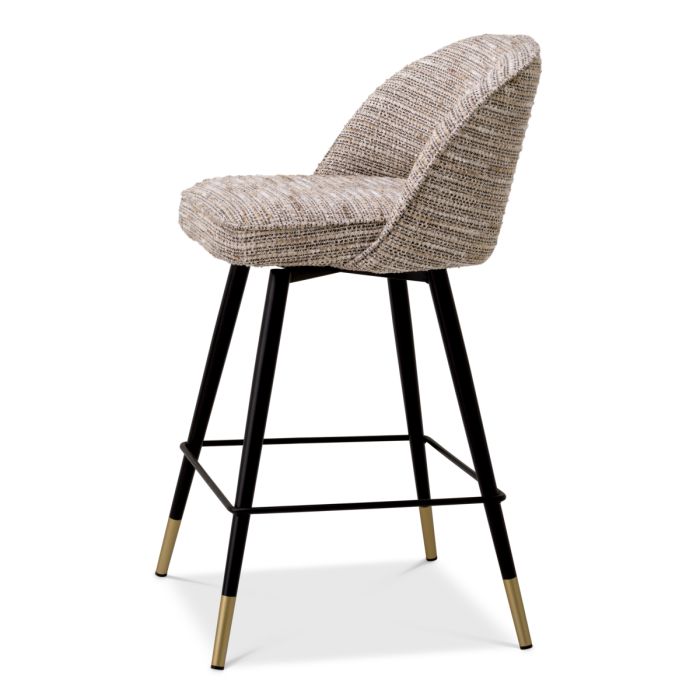 Chaise de comptoir en tissu beige (lot de 2) | Eichholtz Cliff