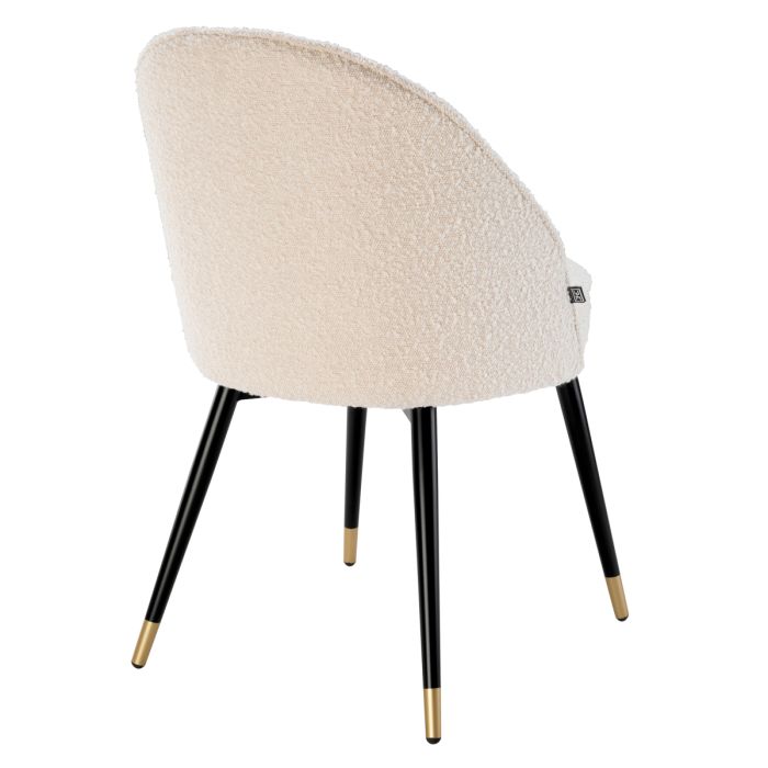 Chaise de salle à manger bouclé crème (lot de 2) | Eichholtz Cooper
