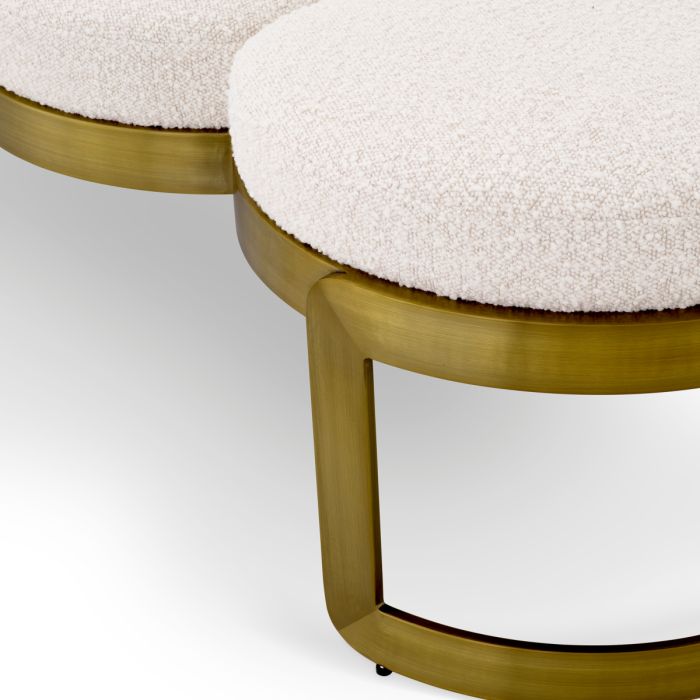 Banc bouclé crème | Eichholtz Newport