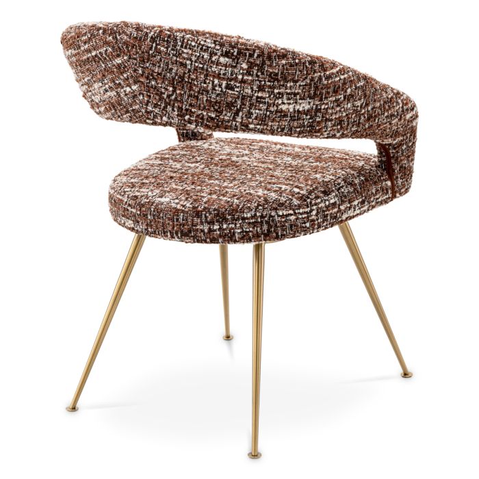 Chaise de salle à manger bouclé rouge | Eichholtz Bravo