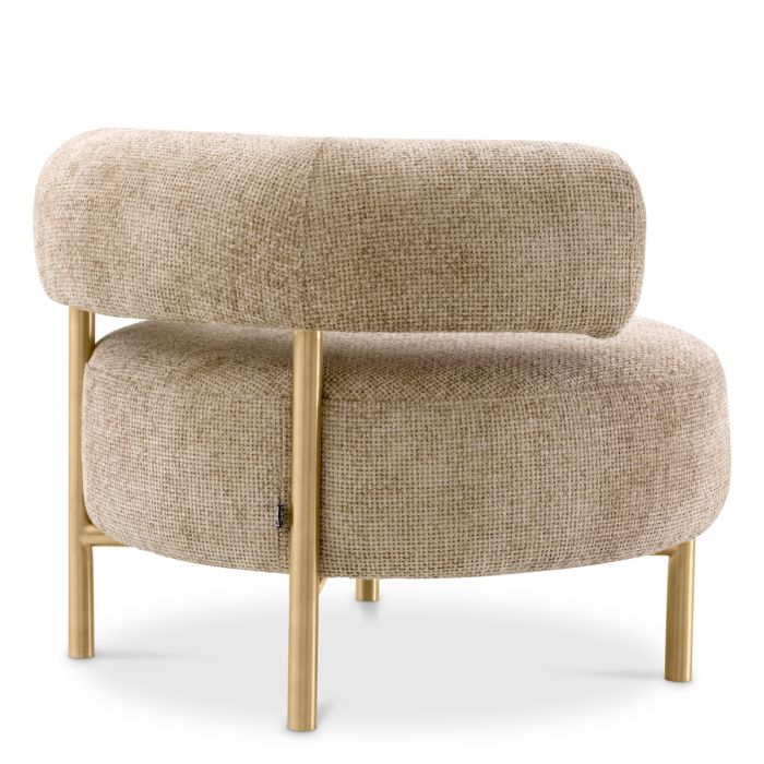 Fauteuil en tissu sable | Eichholtz Thompson