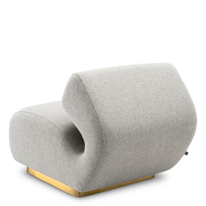 Fauteuil en tissu gris | Eichholtz Sansome