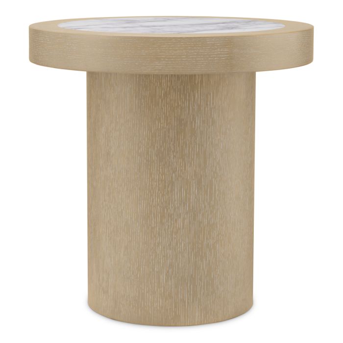 Table d'appoint en chêne et marbre blanc | Eichholtz Presedio