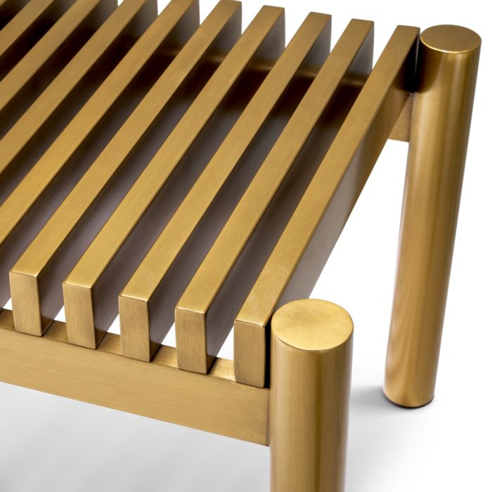 Banc doré bouclé crème | Eichholtz Bibi