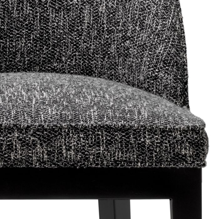 Chaise de salle à manger en tissu noir | Eichholtz Fallon