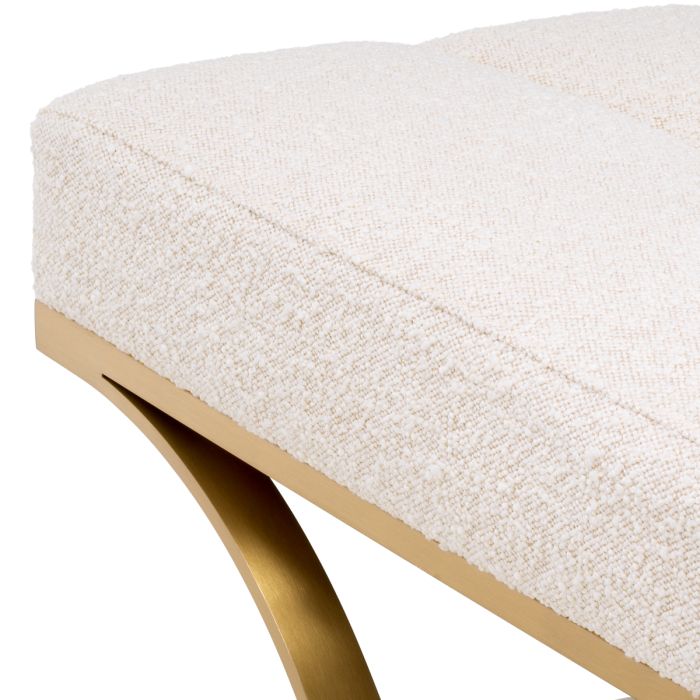 Pouf bouclé crème | Eichholtz Adonia