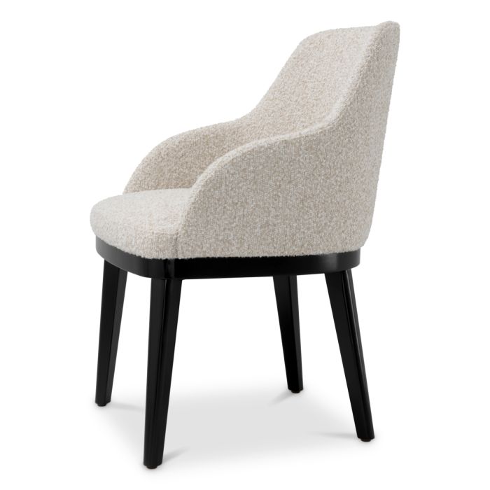 Chaise de salle à manger bouclé beige | Eichholtz Costa