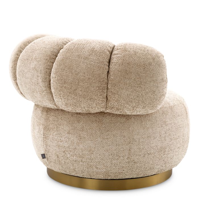 Fauteuil en tissu sable | Eichholtz Phedra