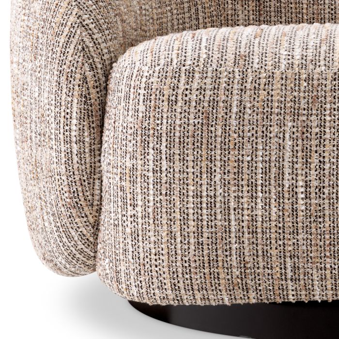 Fauteuil pivotant en tissu beige | Eichholtz Amore