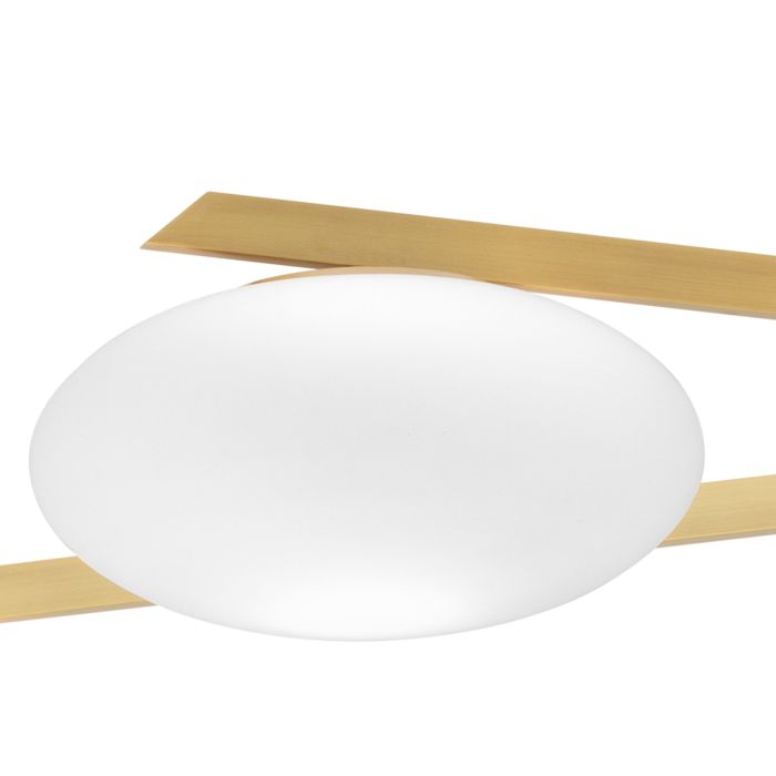 Lustre doré en verre blanc | Eichholtz Evergreen Double