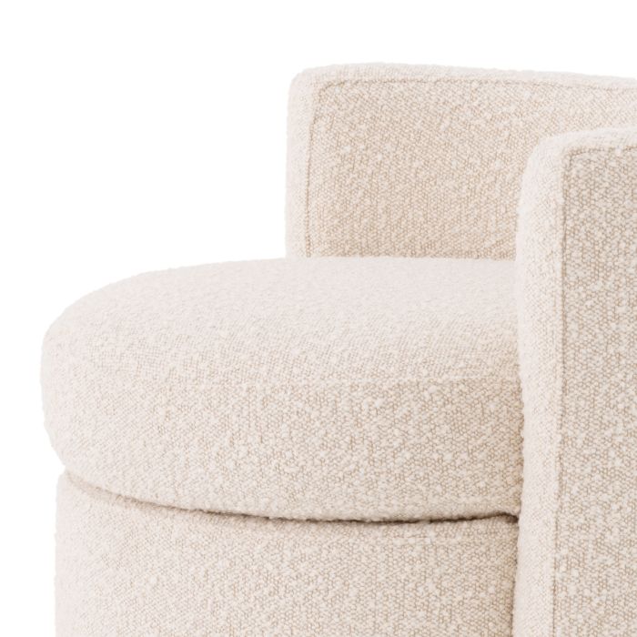 Tabouret bouclé crème | Eichholtz Arcadia