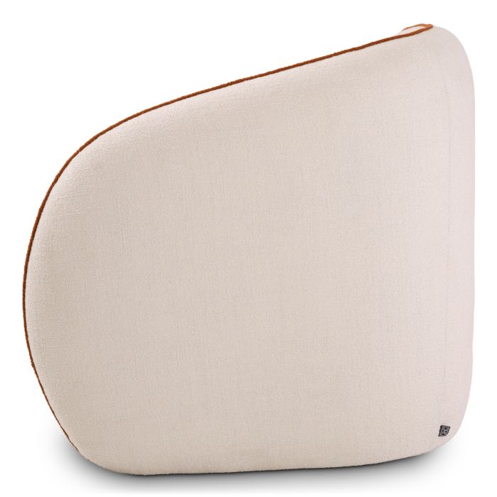 Fauteuil en tissu blanc et orange | Eichholtz San Marino D