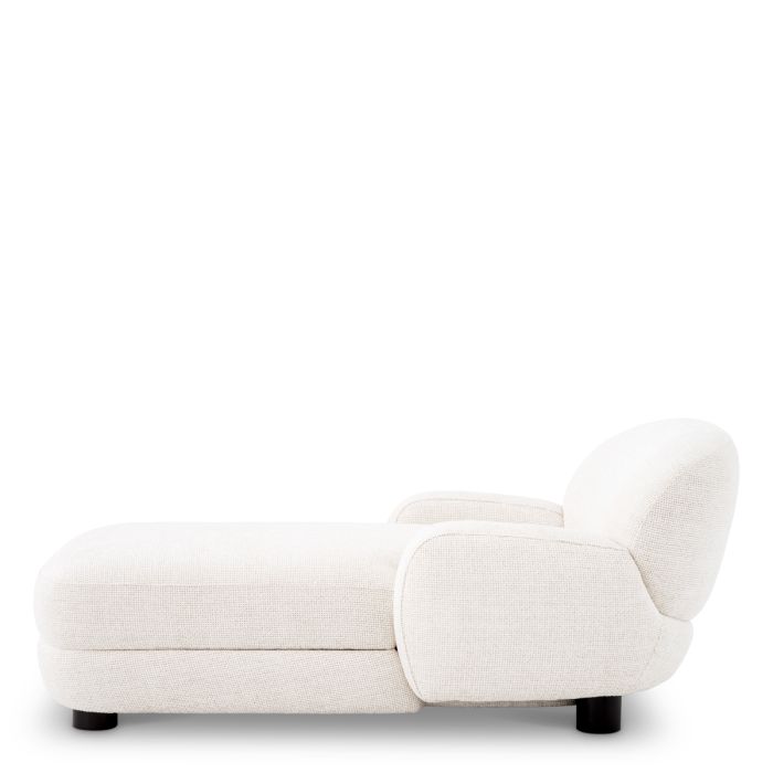 Fauteuil long en tissu blanc cassé | Eichholtz Udine