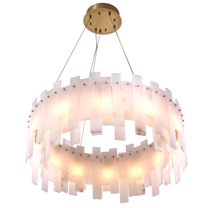 Lustre doré en albâtre | Eichholtz Pizzorni