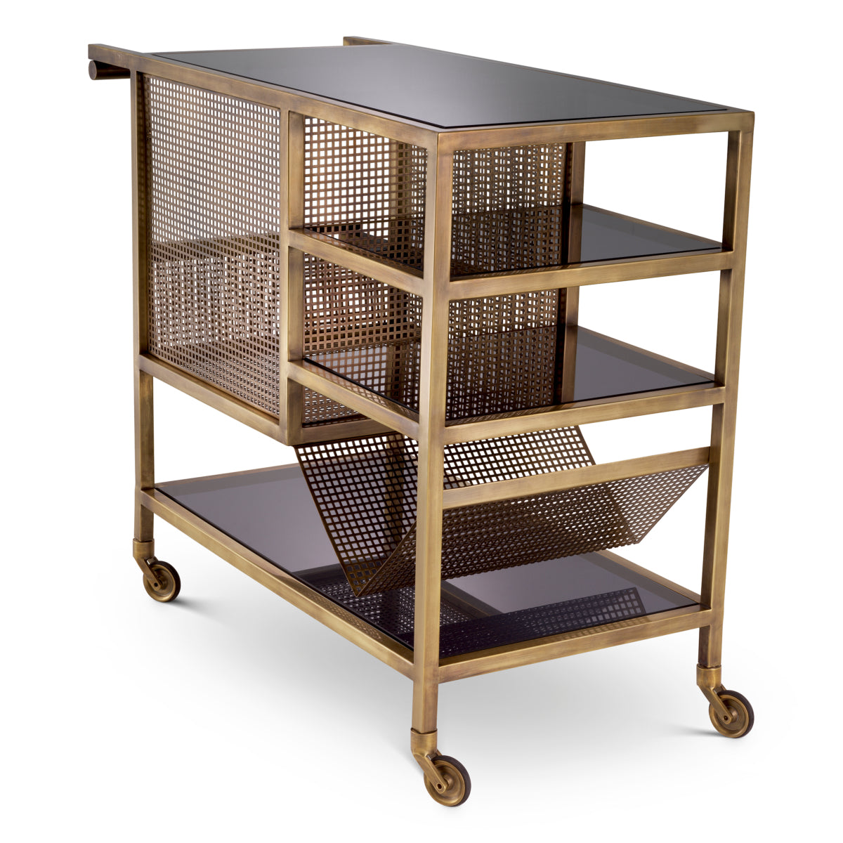 Chariot en laiton vintage | Eichholtz Sterling - vue d'ambiance | REMO-HOME