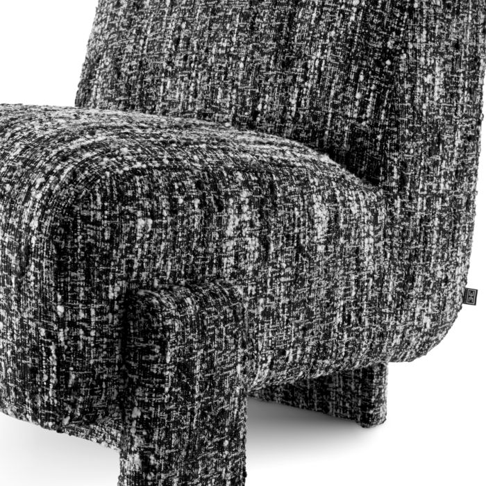 Fauteuil bouclé noir et blanc | Eichholtz Rockdale