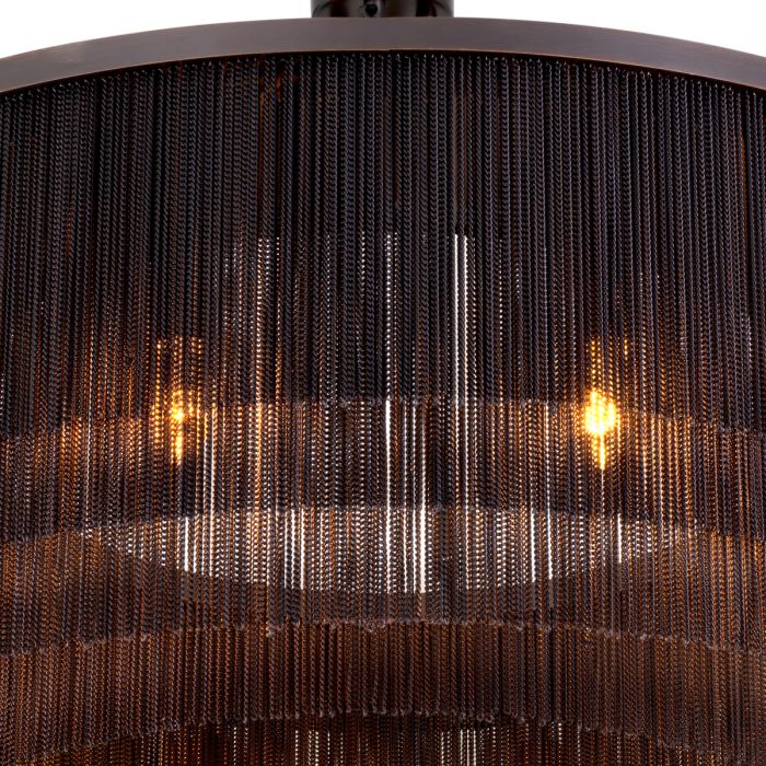 Lustre en bronze à franges | Eichholtz Tissot L